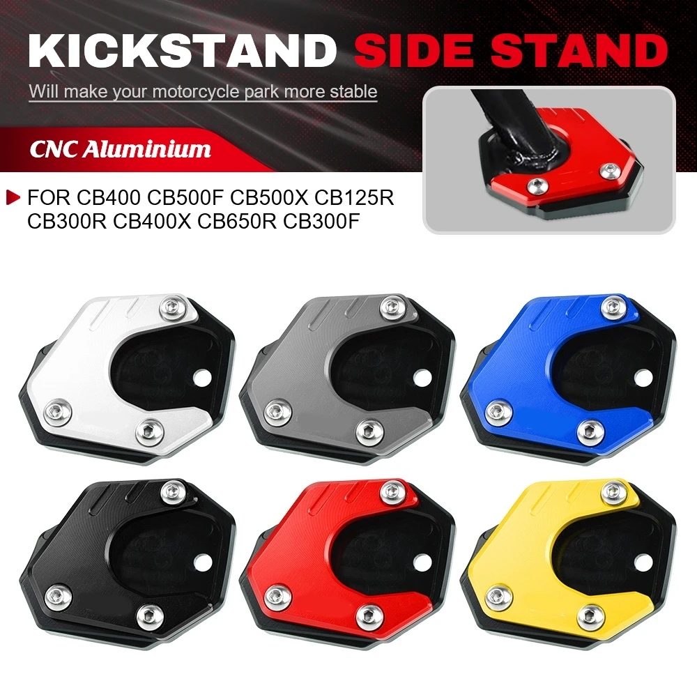 

Enlarger Plate Kickstand Motorcycle CNC Kickstand Foot Side Stand For HONDA CBR250R CBR250F CBR300R CB400 CB400X 2021-2022-2023