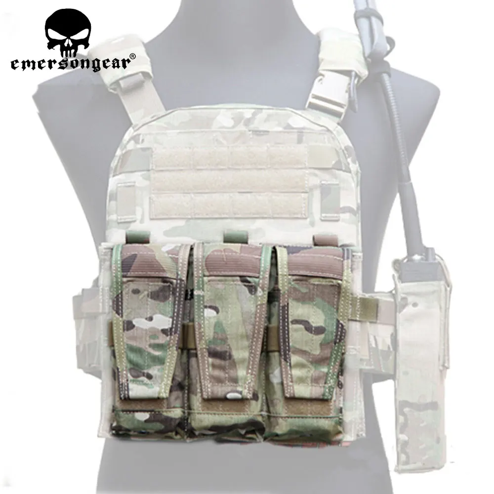 Emersongear modulární trojnásobný pouch airsoftové hon taktická tílko časopis pouch wargame silon molle kreative pouch multi-camo EM9030