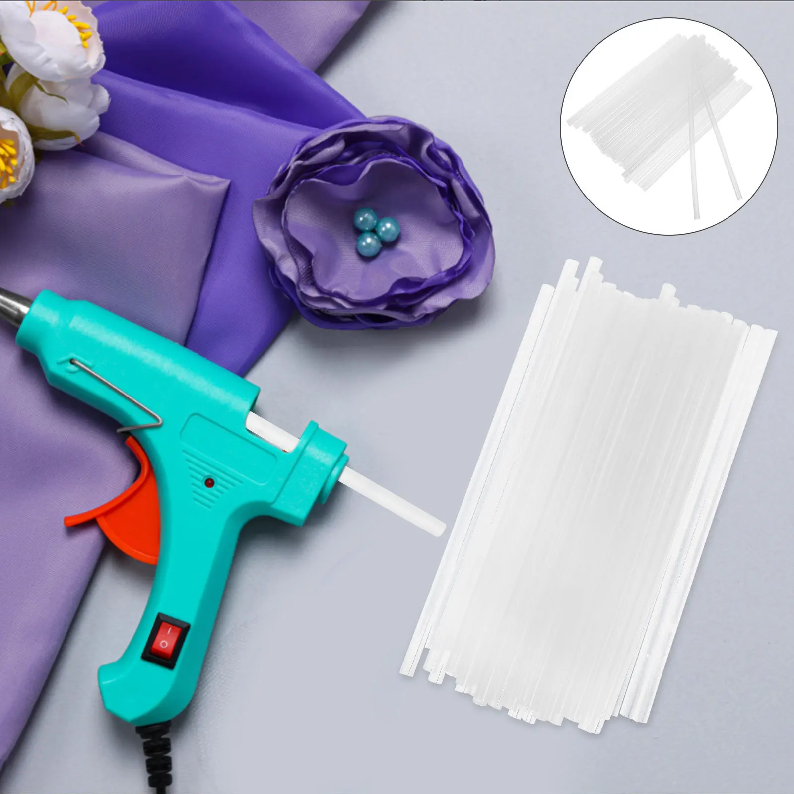 

50Pcs Hot Melt Glue Sticks Craft Adhesive Strong DIY Glue Rods for Handicrafts Making Transparent Craft Tools