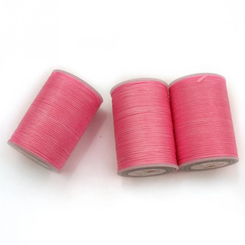 90M 0.8MM Flat Waxed Sewing Line Thickness Waxed Thread For Leather Waxed Cord For Leather Craft Hand Stitching Thread