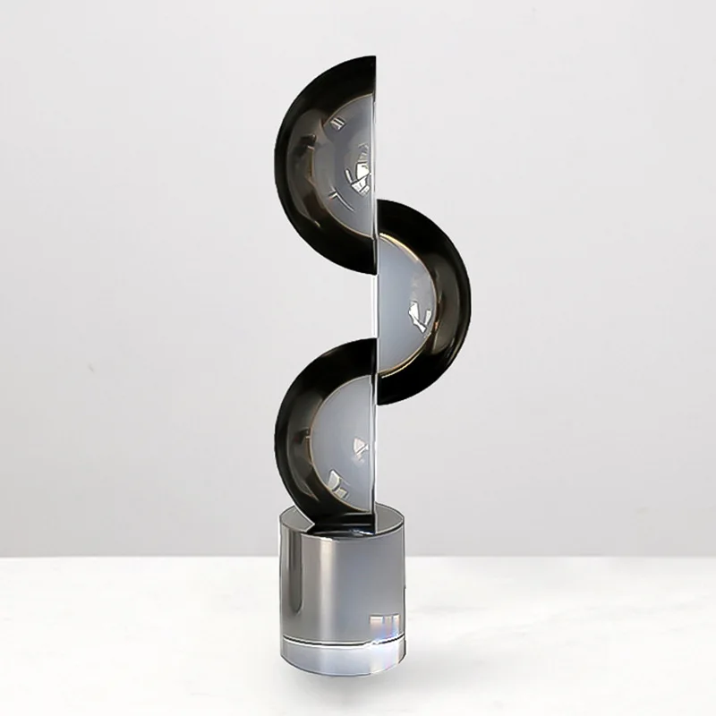 

Light luxury translucent crystal geometric ornament home living room TV cabinet model room decoration abstract soft decoration a