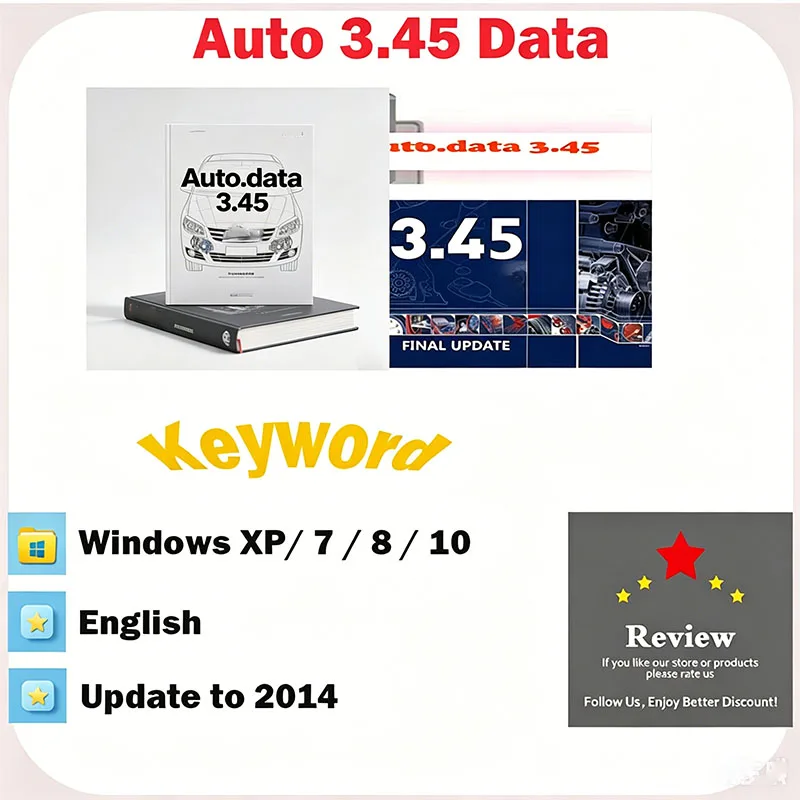 Autodata 3.45 Car Repair Software Wiring Diagrams Data with Install Video Car Maintenance Tools OBD2 Scanner Autodata Software