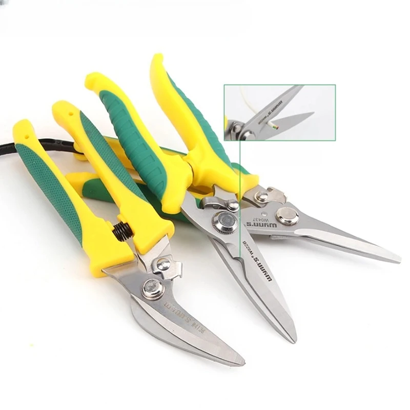 Stainless Steel Electronic Scissors Sheet Metal Shears Industrial Grade Strength Electric Scissors Aluminum Gusset