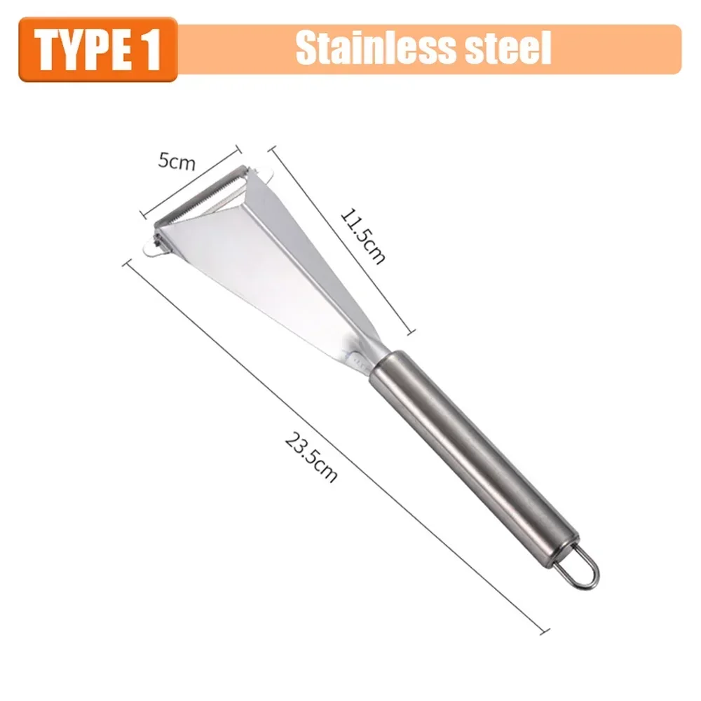 Stainless Steel Fruit Push Knife Triangular Peeler Vegetable Slicer Fruit Platter Watermelon Kitchen Non-slip Carving Blade Tool