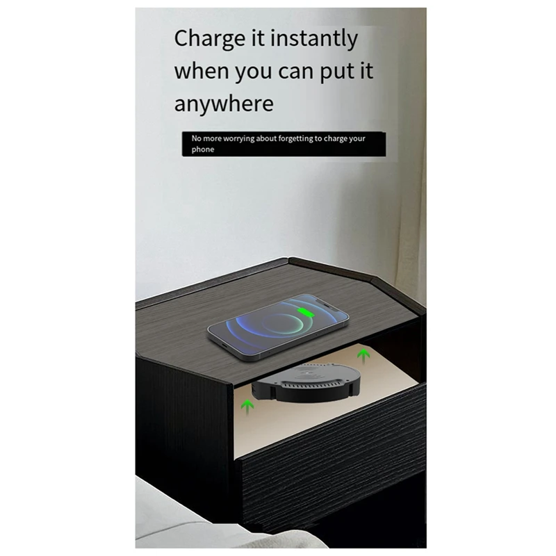 1Set Invisible Wireless Charger Penetrate 30Mm Fast Charging Charger  Easy Installation Quick Charger PC