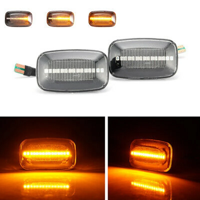 Dynamic LED Side Marker Fender Lights Flowing Turn Signal Light for Toyota Land Cruiser Landcruiser 70 80 100 Series