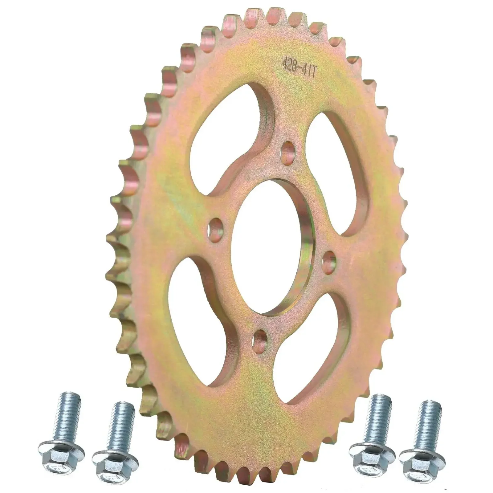 428 Rear Chain Sprocket 41T For Pit Dirt Bike ATV Quad Buggy Mini Bike Go Kart Motorcycle Replacement Gold