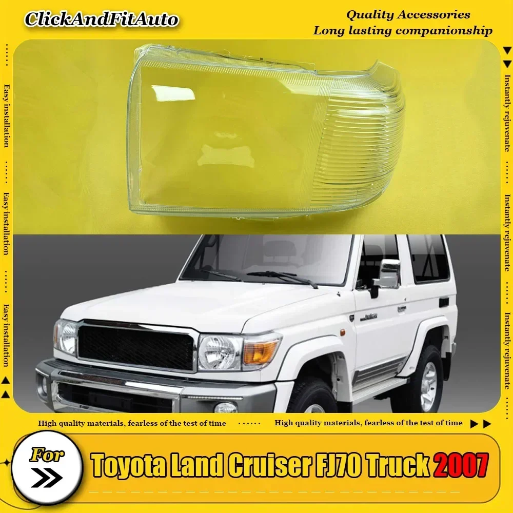 

For Toyota Land Cruiser FJ70 Truck 2007 Front Headlight Cover Transparent Lampcover PC Lampshade Anti Cracking Lens Shell