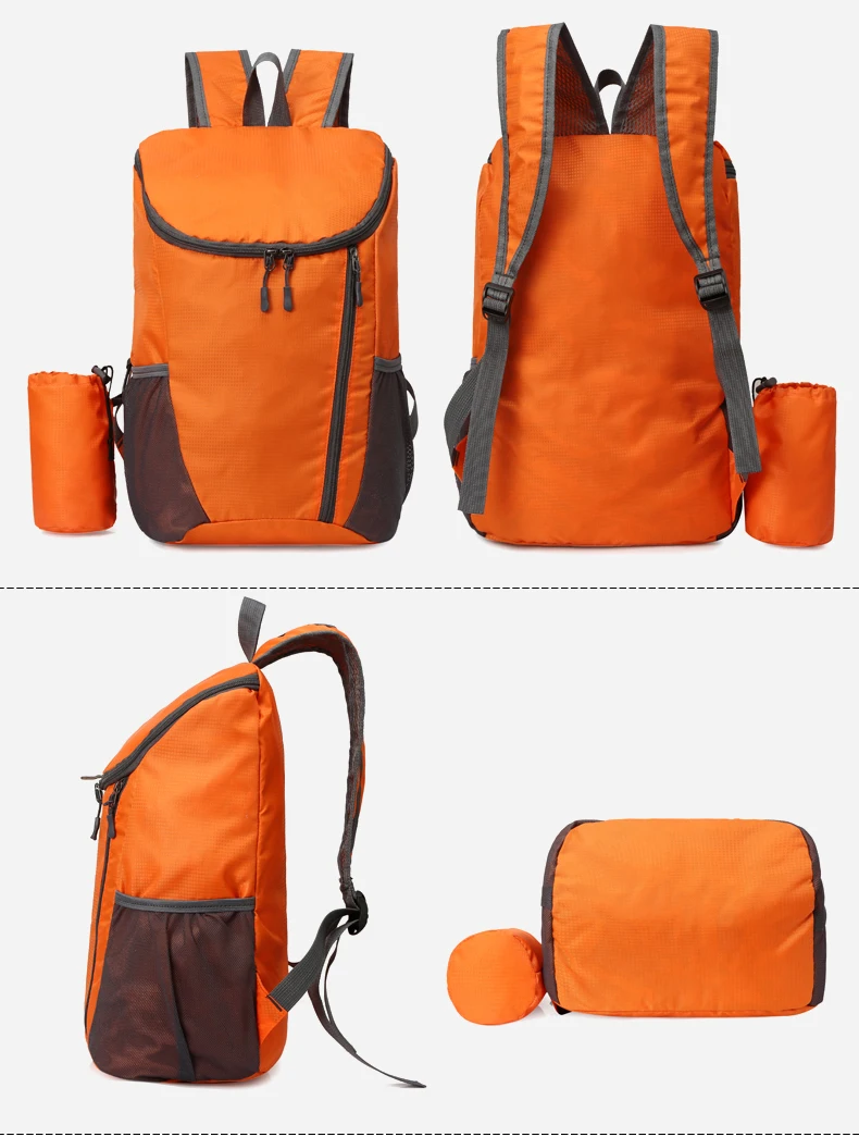 23L Tragbare Tag Pack Faltbare Rucksack Klapp Bergsteigen Tasche Ultraleicht Outdoor Radfahren Rucksack Reise Knapsack Wandern Handgepäck Tragbar Sport Laptop speicher Hautbeutel Wasserabweisend – Detail 20