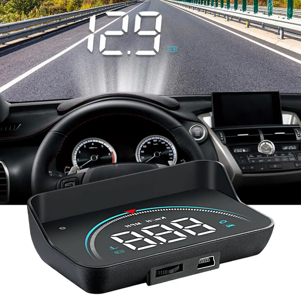 Display Head-up tachimetro digitale regolabile grande schermo interruttore automatico sensore di luce velocità cruscotto Auto Head Up Display HUD