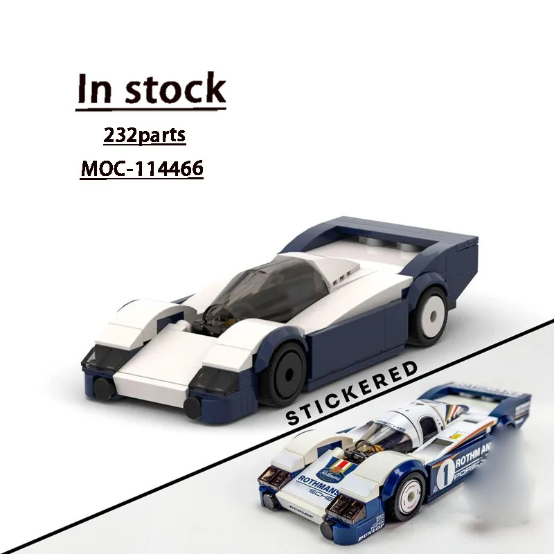 MOC-114466Model Blok Bangunan Mobil Balap Sport Ikonik Era 1990-an 232Bagian, Hadiah Mainan Blok Bangunan untuk Ulang Tahun Anak Laki-laki dan Anak-anak