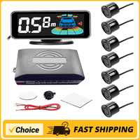 Car Rear Reversing Radars System with 8/4 pcs Parking Sensors Distance Detection LCD Distance Display Sound Warning Buzzer
