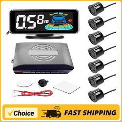 Car Rear Reversing Radars System with 8/4 pcs Parking Sensors Distance Detection LCD Distance Display Sound Warning Buzzer