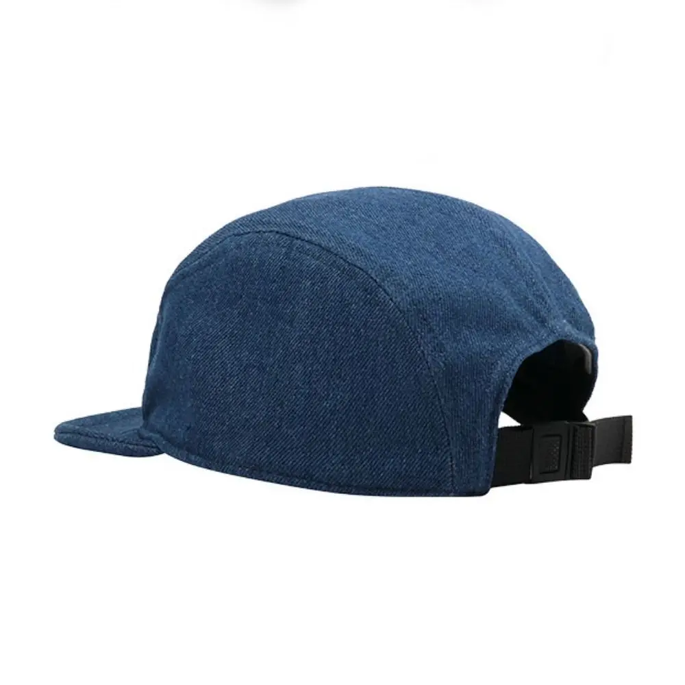 عارضة الرجعية الدنيم قبعة بيسبول قابل للتعديل لينة أعلى قصيرة حافة Snapback قبعة 5 لوحة الشارع الهيب هوب قبعة Unsiex