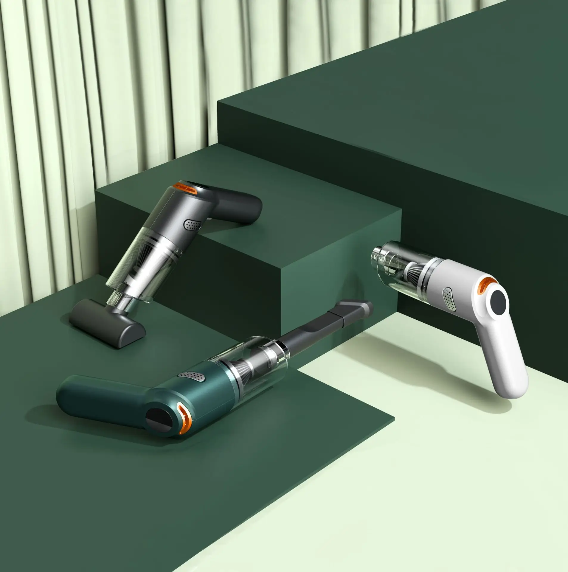 

Автомобильный пылесос с высокой мощностью всасывания, беспроводной зарядкой, компактный, ручной, для дома, для уборки шерсти животных