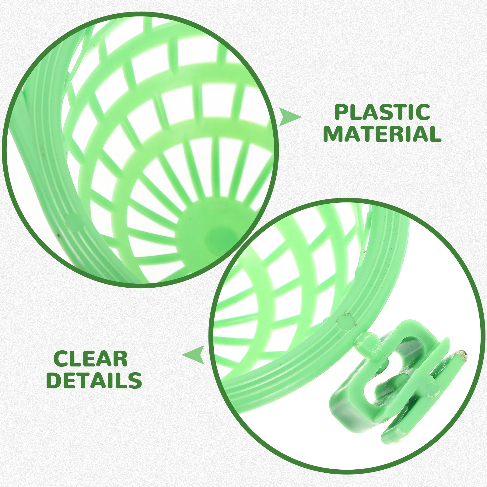 

2pcs Bird Nest Basin Durable Plastic Nesting Basin For Small Birds Easy Install Home Pet Store Use Green Color