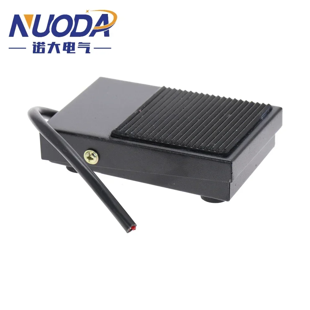 1pcs Foot Switch Controller metal cover TFS-1 Foot Pedal Self Reset  Heavy Duty Front End Push Nonslip With  Line 10A/250