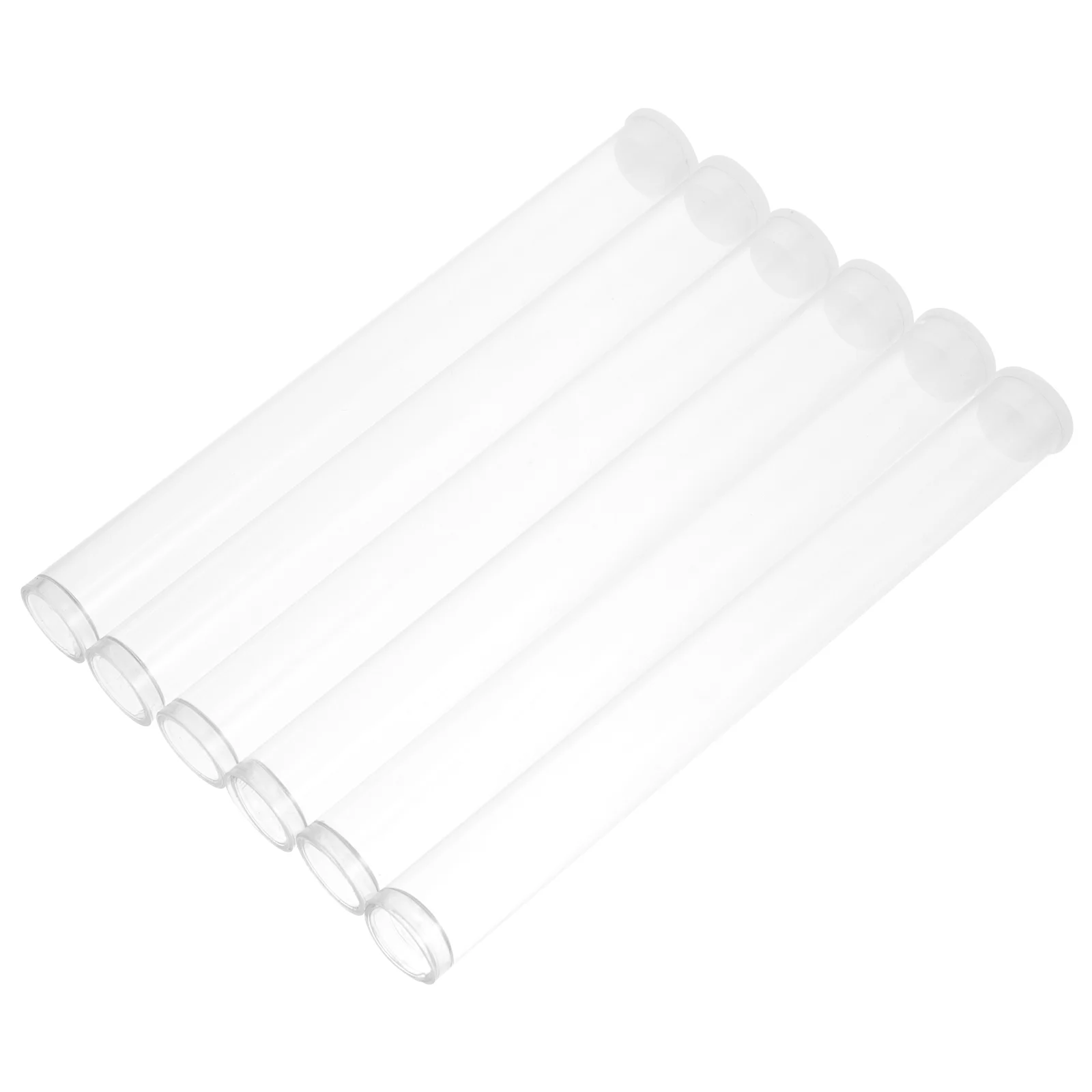 6 Pcs Incense Tube Storage Cylinder Stick Container Clear Fragrance Holder Portable Case Transparent Acrylic Tube