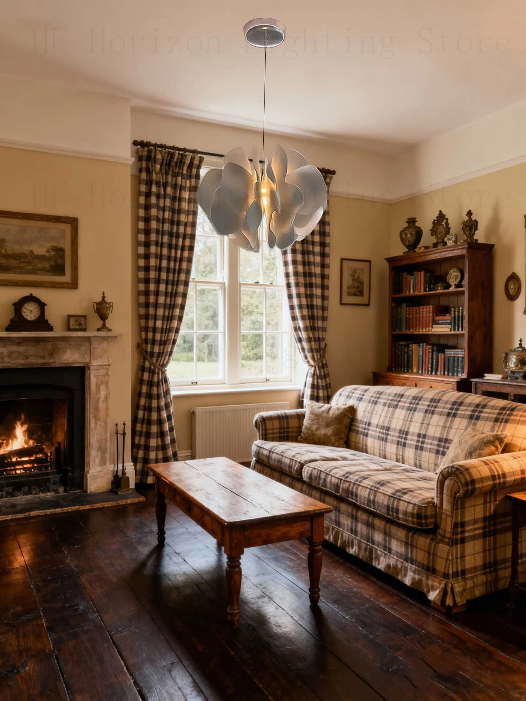 โคมไฟเพดาน LED ทรงวงแหวนสไตล์ร่วมสมัย พร้อมโคมระย้าสำหรับห้องนั่งเล่นและห้องรับประทานอาหาร แสงไฟแขวนในร่ม