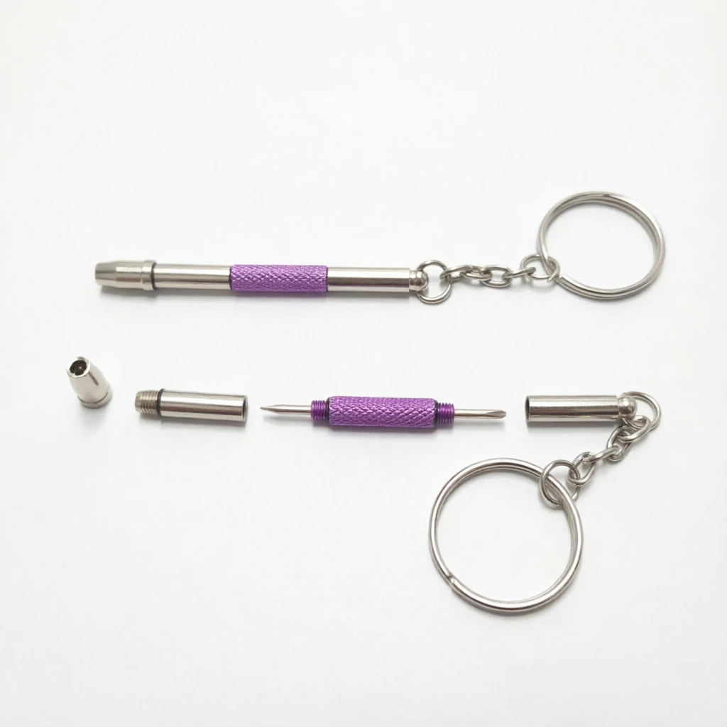 Keychain Multi Tool - Mini 4-in-1 Keychain Screwdriver for Glasses,