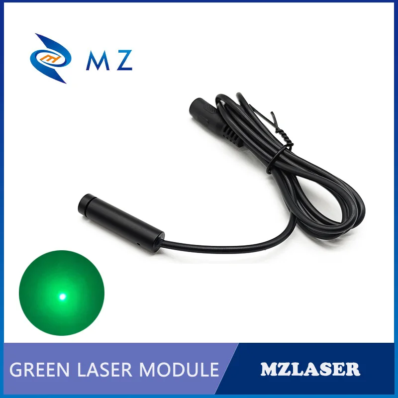 Modul Laser titik hijau, Laser titik industri D10mm 515nm 30mw dengan adaptor