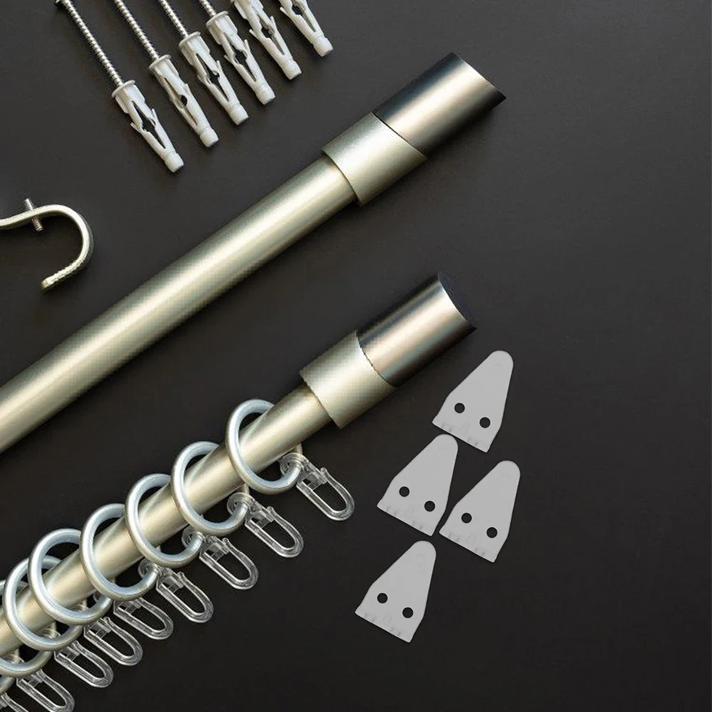 

12 Pcs Transparent Shutter Brackets Hooks for Curtains Blinds Easy Installation No Drill Wall Hanging Kit Large Capacity Set