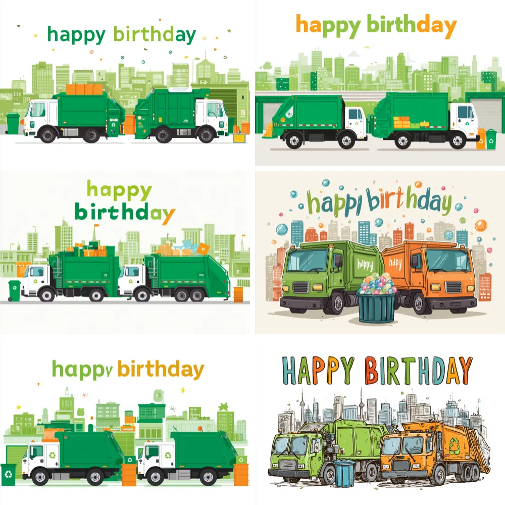 

Recycling bin theme Birthday decoration Photography background,garbage bin children's birthday party prop photography Backdrop