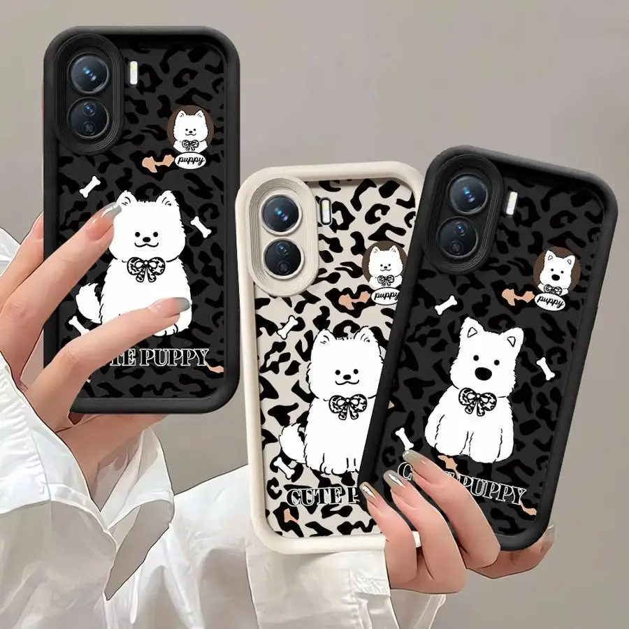 Cartoon Cute Samoyed Angel Eye Ladder Case for Xiaomi Redmi 11 10 Pro 13 12 12C A1 Plus Poco X3 NFC Phone Cover Silicone Funda