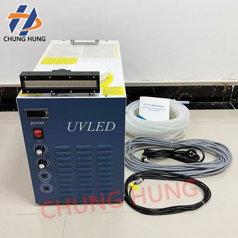 1PCS High Power UV LED Curing System with 395nm Water Chiller Ultraviolet Light Curing Machine for Industrial Use