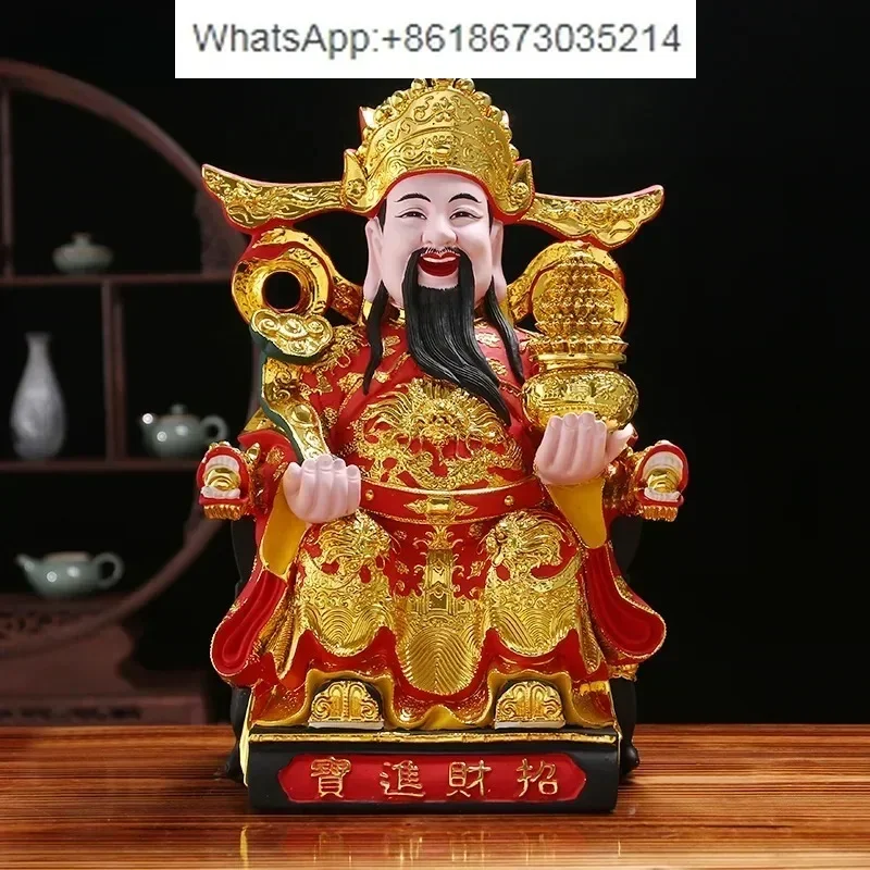 

30cm CAI Shen Statue, CAI Shen, Caishen, Wencaishen, God of Fortune, God of Wealth, Zhao CAI, Feng Shui Decor, Feng Shui Gift