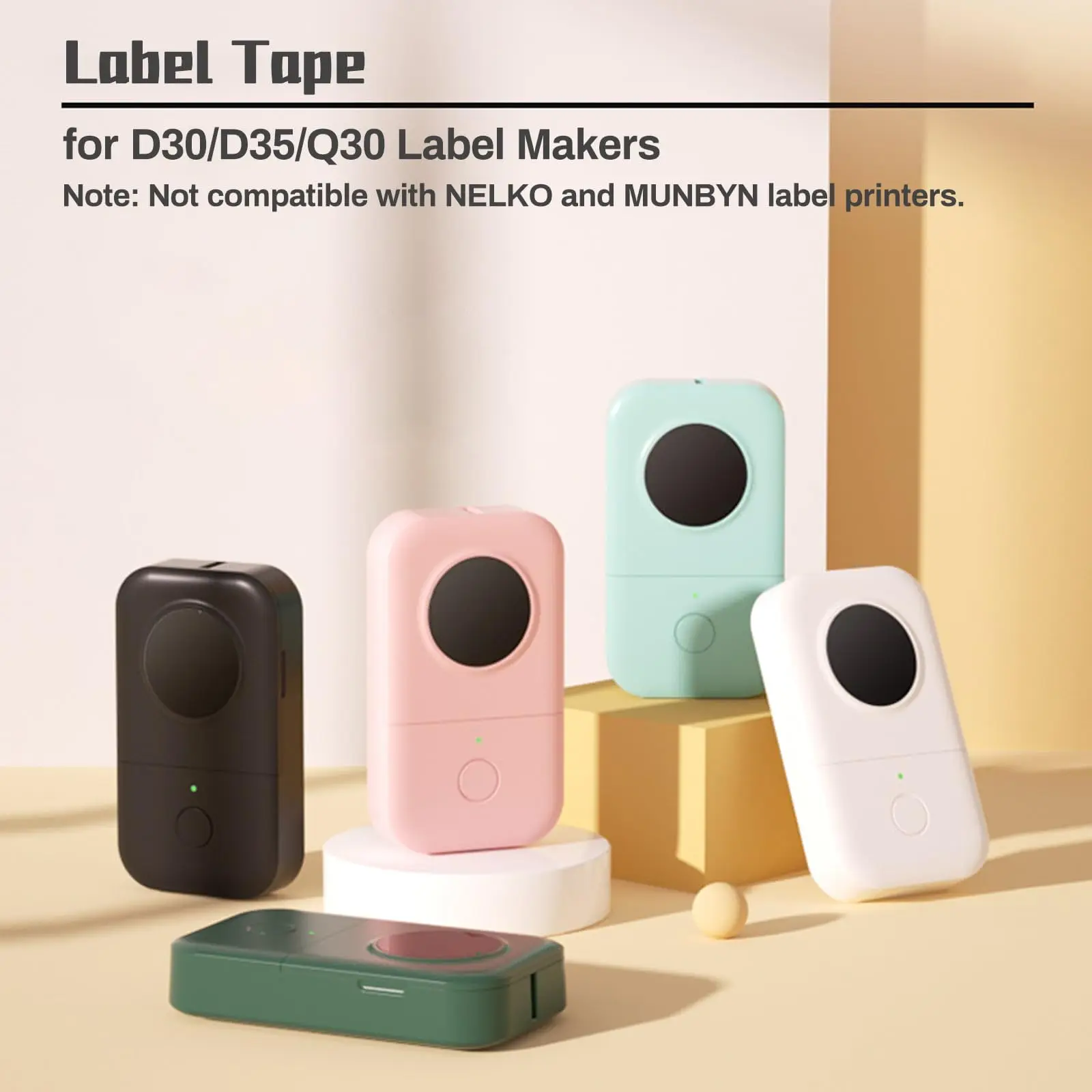 Clear 12x40mm Thermal Labels (160/Roll) - Waterproof, Compatible D30/P11/P12 Printers