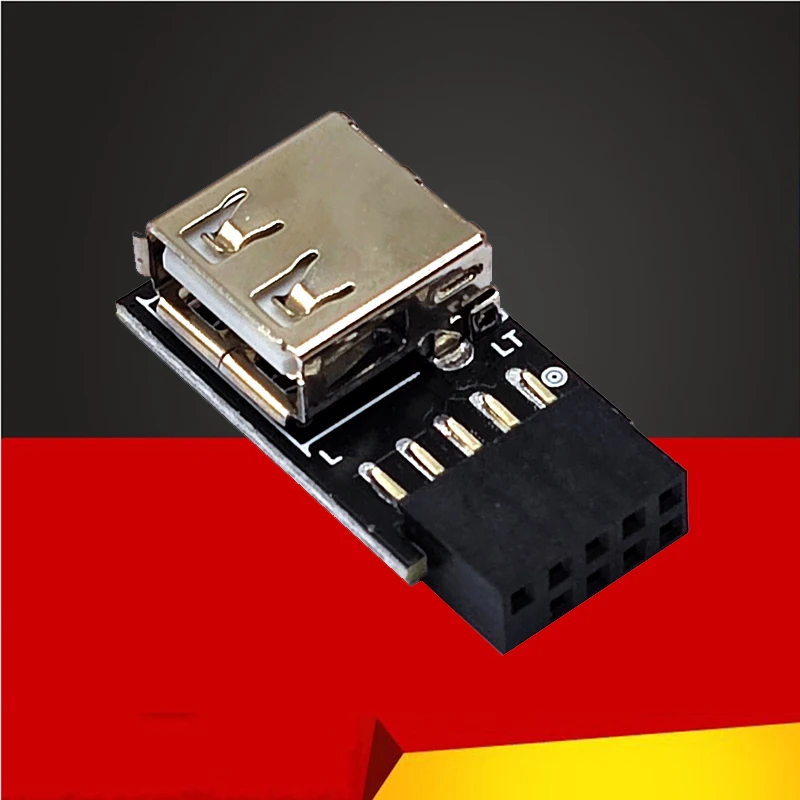 Usb 2.0 Moederbord Header 9pin Moederbord Naar Usb Adapter Connector USB2.0 Een 9 Pin Vrouwelijke Converter Voor Draadloze Muis Ontvanger