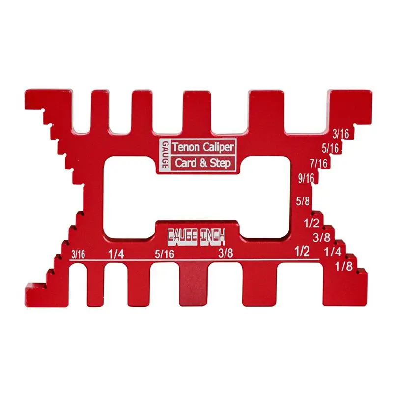 Y42A-Aluminum Dovetail Jig Precision Tenon Gaps Gauge Woodworking Tenon Caliper Table Saw Depth Gauge Height Measuring