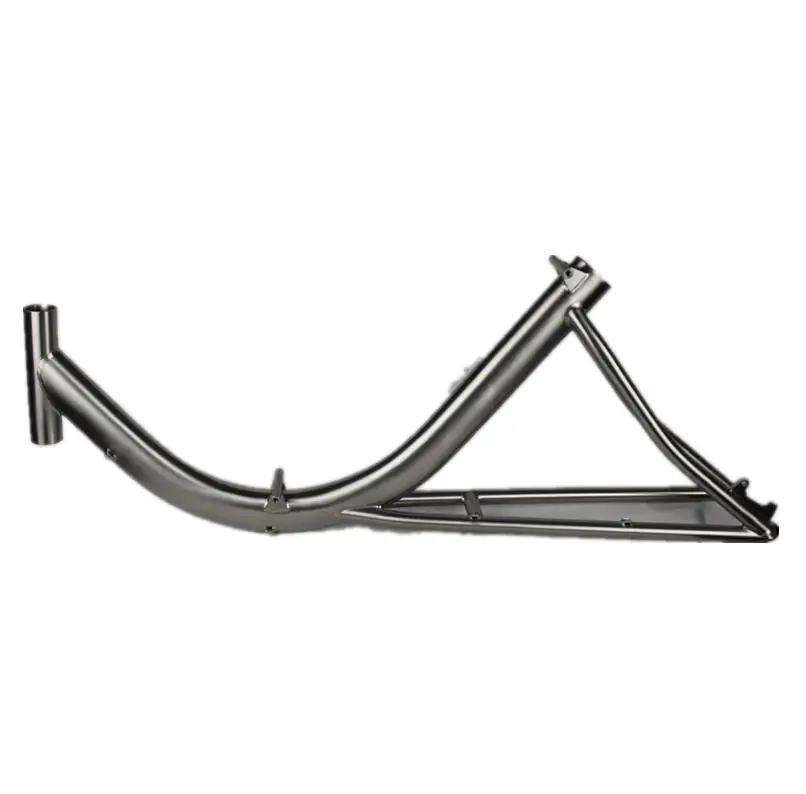 Custom Titanium Recumbent Bicycle Frame With Thru Through Dropouts
