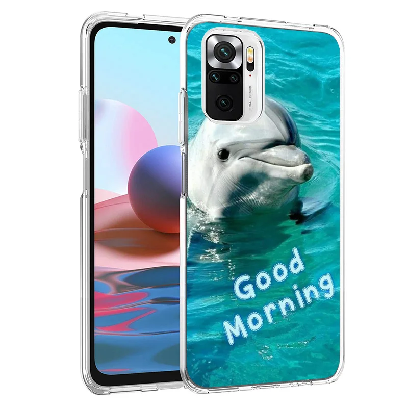 Ocean Animal Cute Dolphin Phnoe Case for Xiaomi Redmi 12 12C 10 10A 10C 10X 9 9A 9C 9T 8 8A 7 7A 6 6A S2 K20 Pro K40 Unique Cove