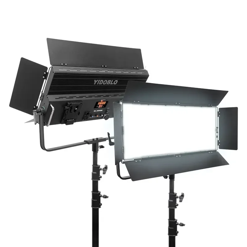 GL-3000BI Professional LED Video Light 300c Two Color Temperature DMX Control Studio Photography Lighting for Movie