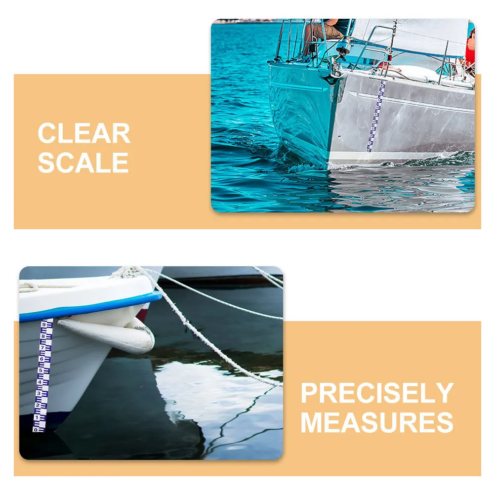 2Pcs Water Level Gauge Self Adhesive Reflective Stickers Accurate Depth Measurement Pool Pond Aquarium Ruler Indicator