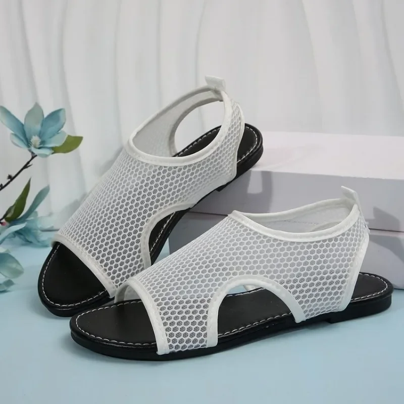 Women Summer Mesh Casual Sandals Ladies Wedges Outdoor Shallow Platform Shoes Female Slip-On Light Comfort Shoes Plus Size