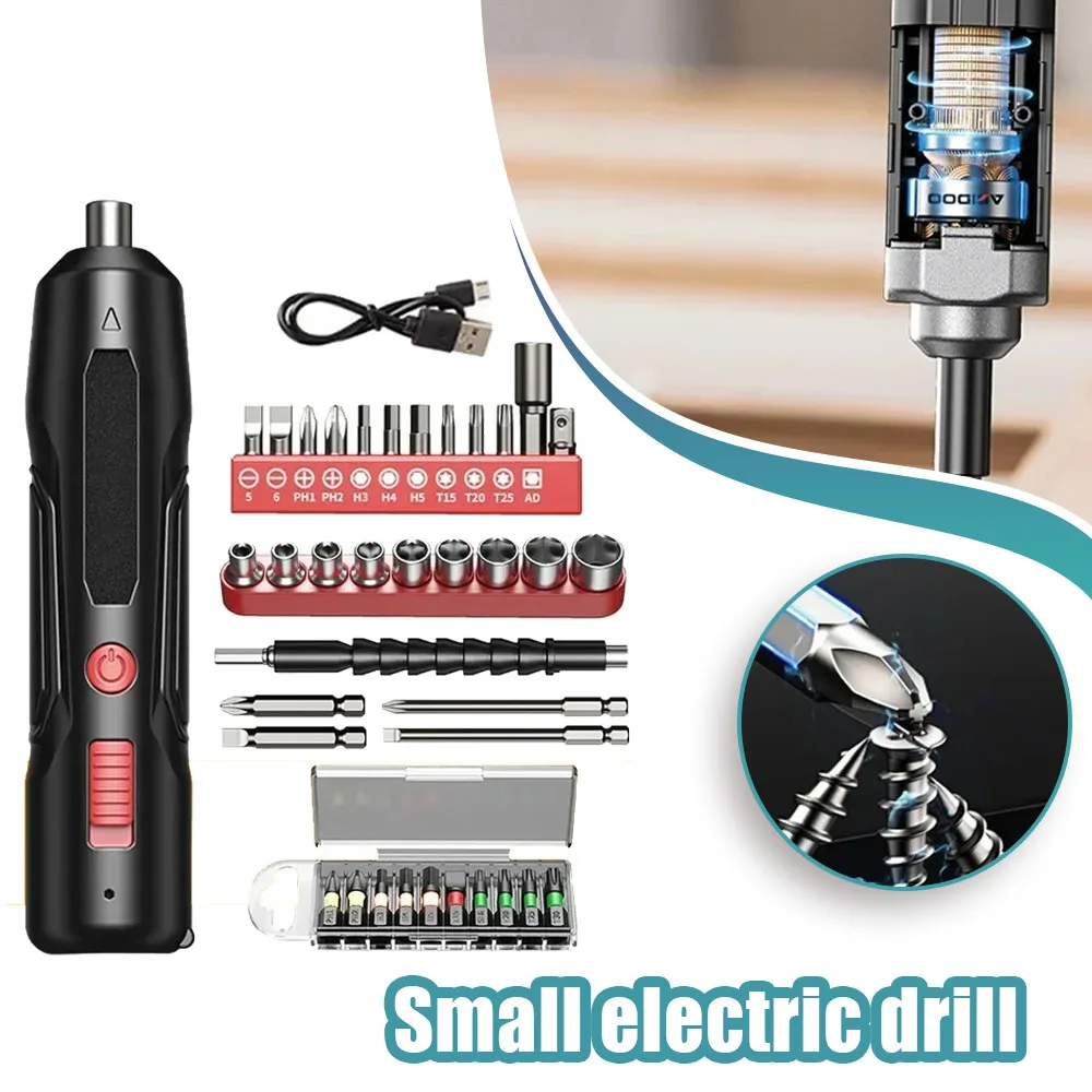 Precision Electric Screwdriver Set Cordless Electric Drill Driver Household Small Electric Screwdriver Household Repair Tools