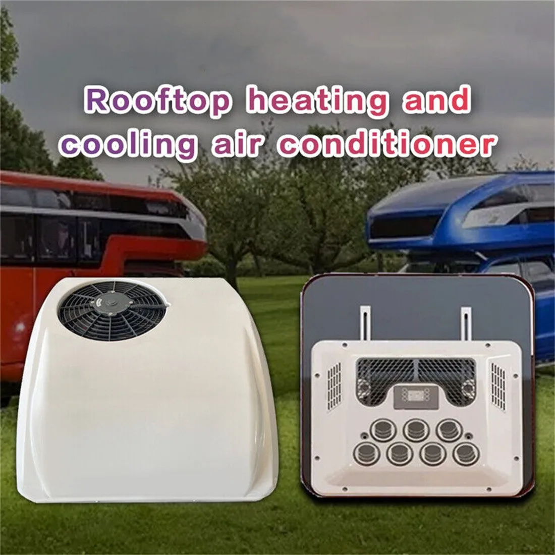 Aspligo Heat and Cool RV Roof Air Conditioner 12V 24v Electric Parking Air Conditioning for Truck Camper Van Caravans Motorhome