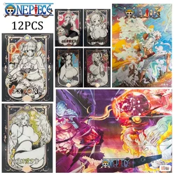 One Piece Yamato Luffy Puzzle Collectible Cards Refraction Glitter Foil Bronzing Hancock Nicole Robin Holiday Gift 12PCS/SET