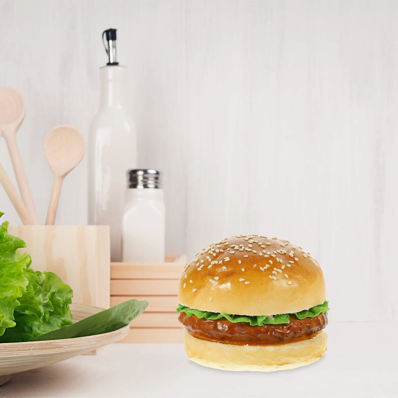 Simulated Hamburger Model Display Food Photography Prop Shop Mini Facsimile Item Fake Pu Burgers