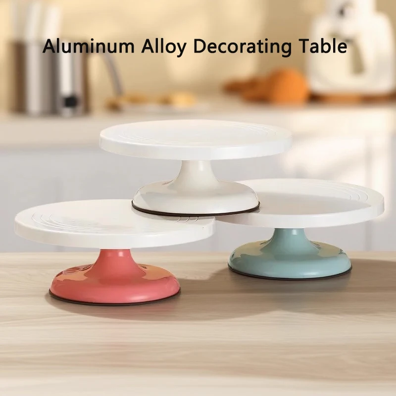 

10Inch Pastry Turntable Cake Stand Aluminum Alloy Professional Pastry Rotating Tray and Pastry Accessories Decoration Tool