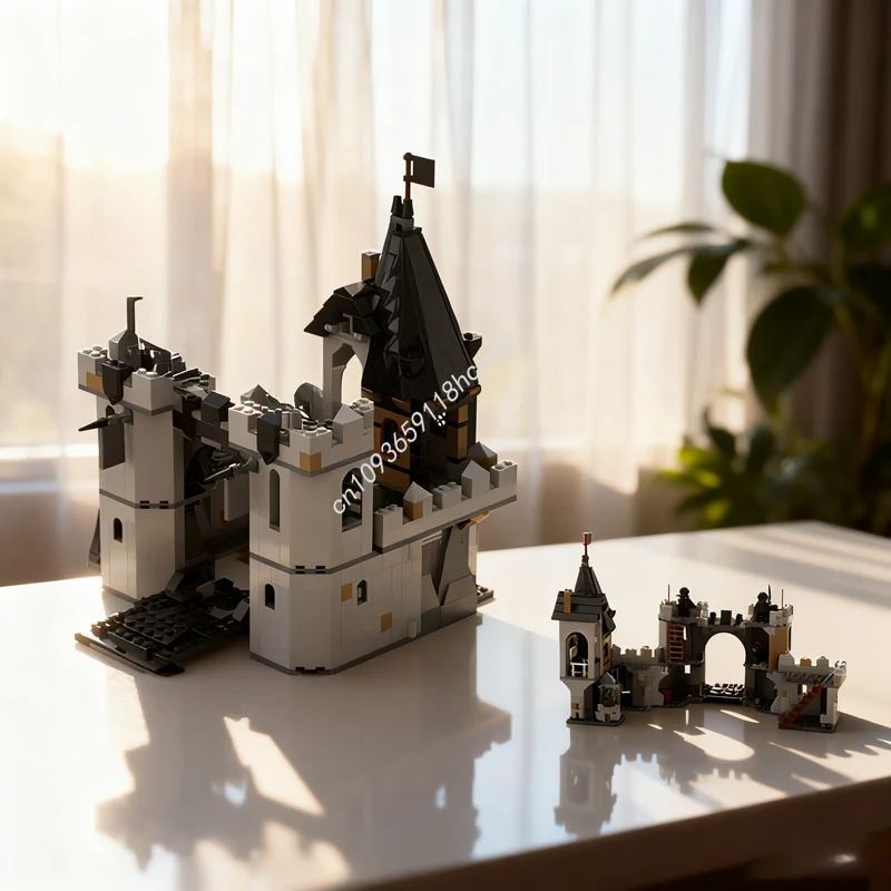 

639pcs MOC Black Falcon S Fortress Homage Castle Model Building Blocks Assemble DIY Christmas Gifts Idea Toy Brick Kids Birthday