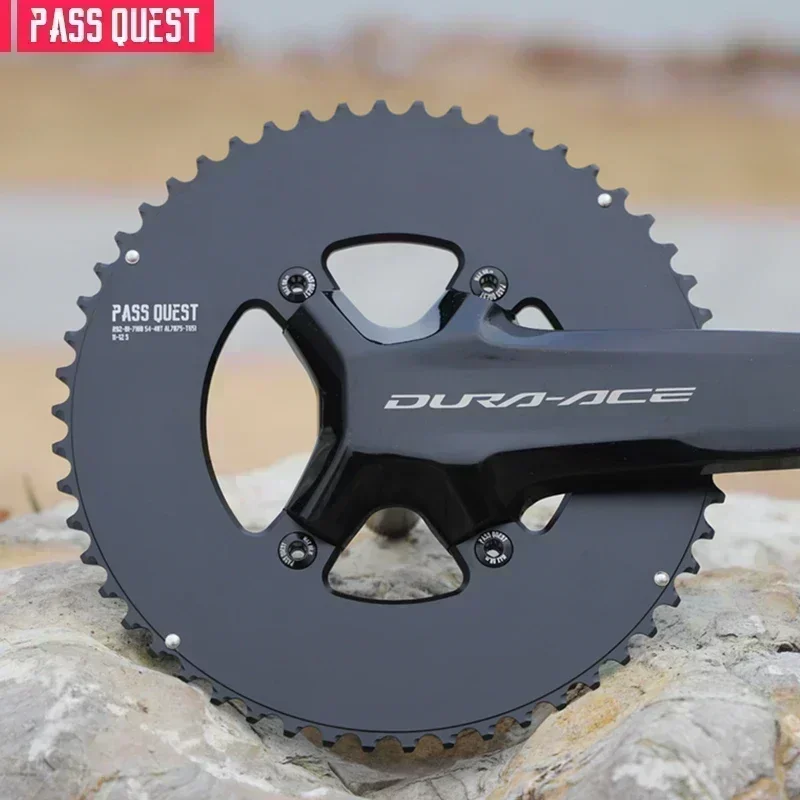 PASS QUEST 110bcd Double Chainring Compatible with Shimano DURA-ACE R9200 Uraga R8100 105 R7100 - Multiple Teeth Options Availab