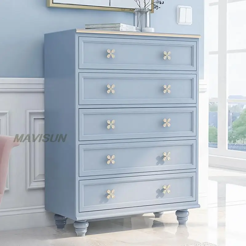 Morandi Blue Chest Of Drawers Cafe Cabinet Kitchen Sideboard Minimalist Living Room Corner Wall Corridor Display Furniture