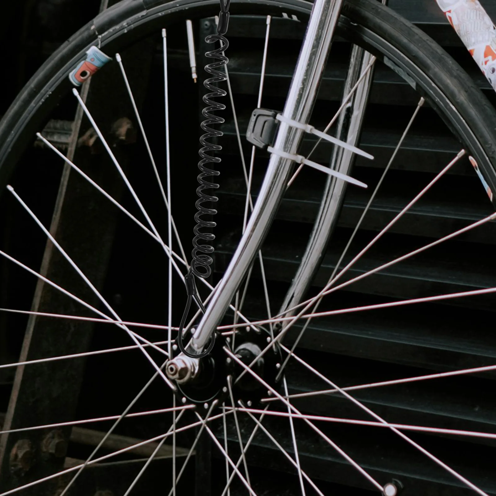 

Disc Brake Lock Reminder Rope Bicycle Cable Bike Spring Antitheft Handlebar Security Wire Locks