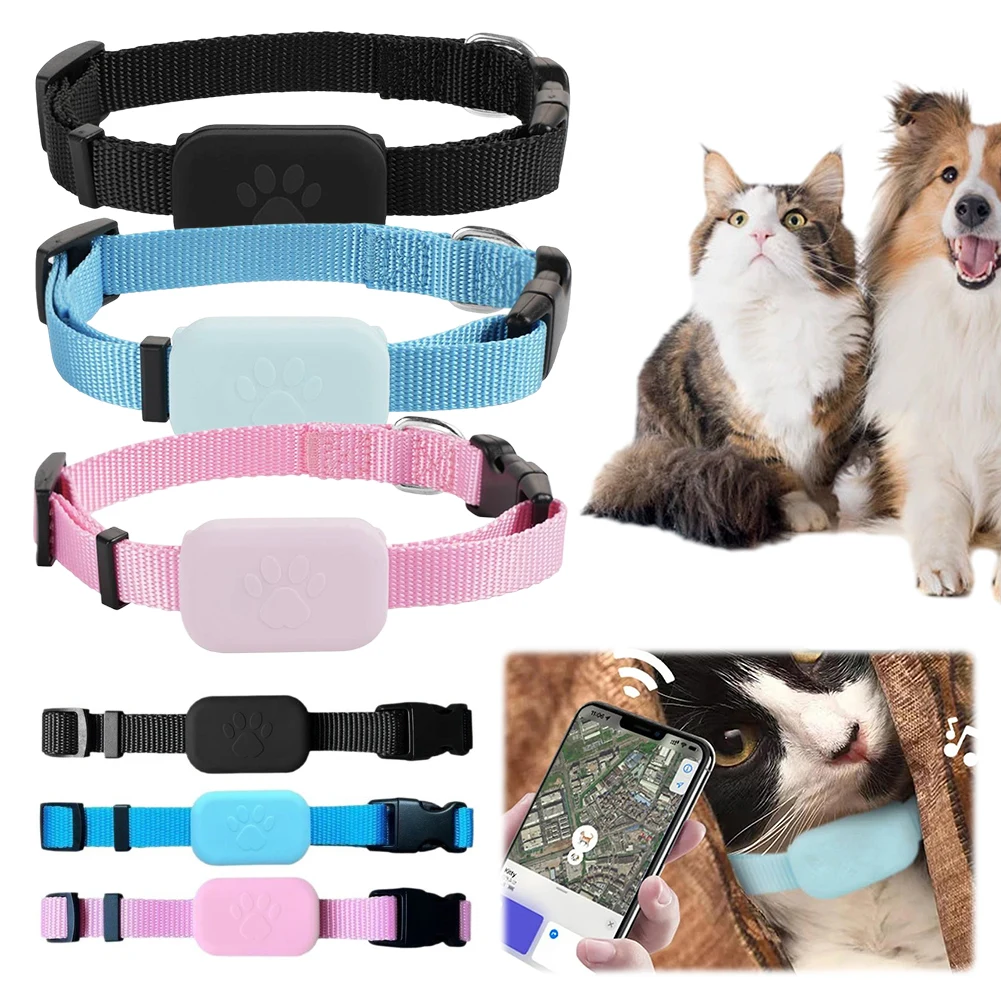 Waterproof Pet GPS Tracker - Dog & Cat Locator, Durable Silicone Collar, Lost Pet Recovery, No Subscription, iOS Android Compati