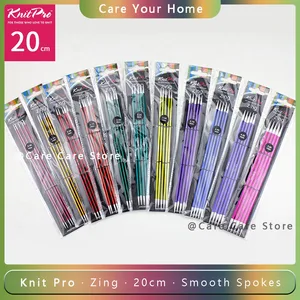 1 피스 원래 Knitpro Zing 더블 뾰족한 뜨개질 바늘 스웨터 젓가락 니트 스틱 니트 프로 스포크 10 최고의 판매 니트 프로 교환 가능한 뜨개질 바늘 -17