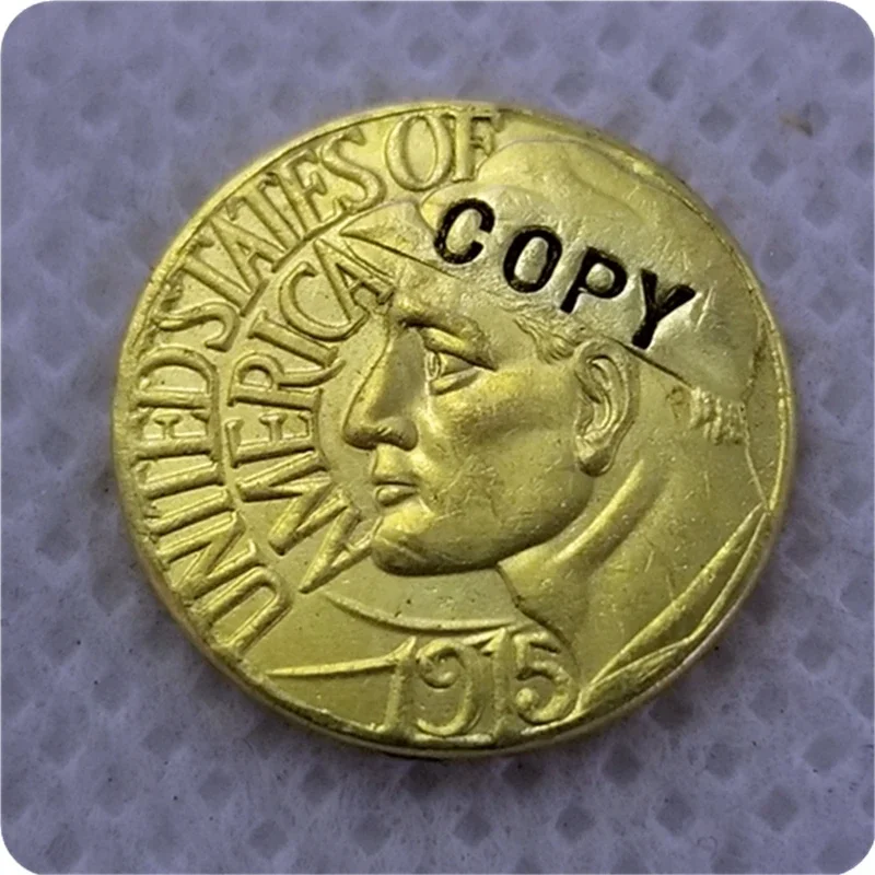 COPY REPLICA USA 1915-S PAN-PAC GOLD DOLLAR ($1) COMMEMORATIVE COPY COINChallenge Pocket Coins Christmas Gifts